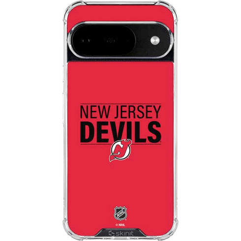 NHL New Jersey Devils Lineup Google Pixel 10 Clear Case